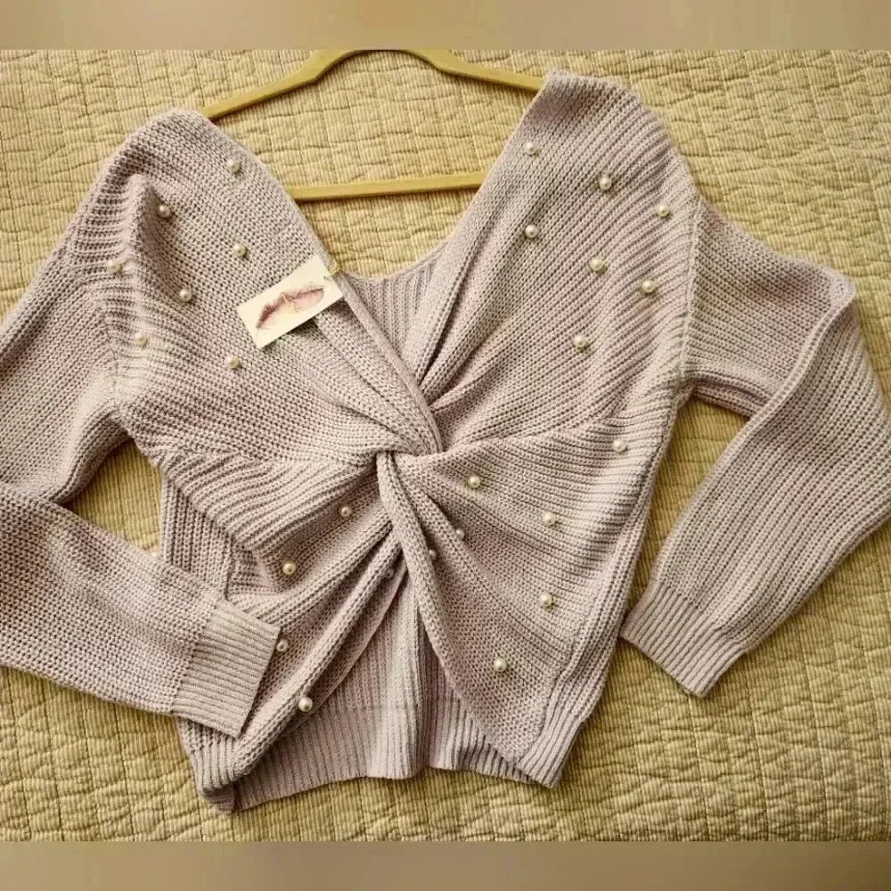 NWT Jessica Simpson Pearl knit sweater - Picture 2 of 7